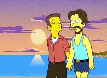 Just some gay love courtesy of Matt Groening
