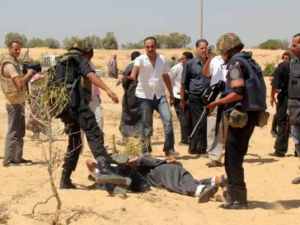 "Restoring security and stability to Sinai": Egyptian police doing what they do best ( © Egypt Independent)