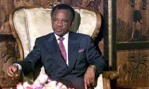 Zambia's President Chiluba: in the big chair